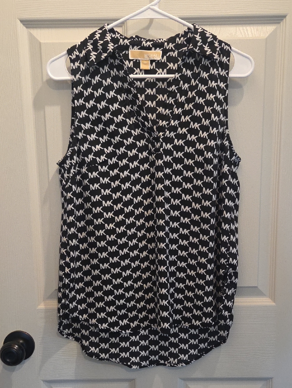 3/$10 Michael Kors Black & White Logo Sleeveless Camisole